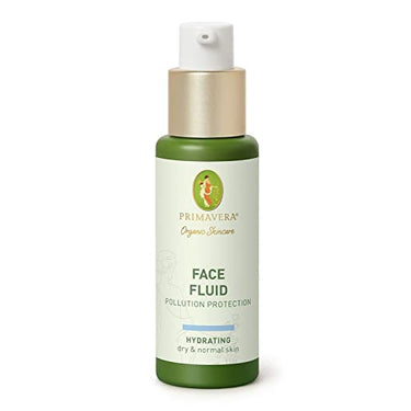 PRIMAVERA Face Fluid - Pollution Protection 30 ml - Naturkosmetik - Leichtes Gesichtsfluid für normale bis trockene Haut - versorgt die Haut mit Feuchtigkeit und schützt vor Umwelteinflüssen - vegan im Sale